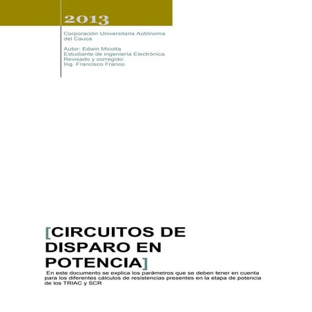 Circuitos disparo