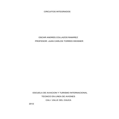 Circuitos integrados   profesor juan carlos torres