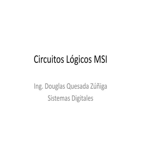 Circuitos lógicos MSI TTL 