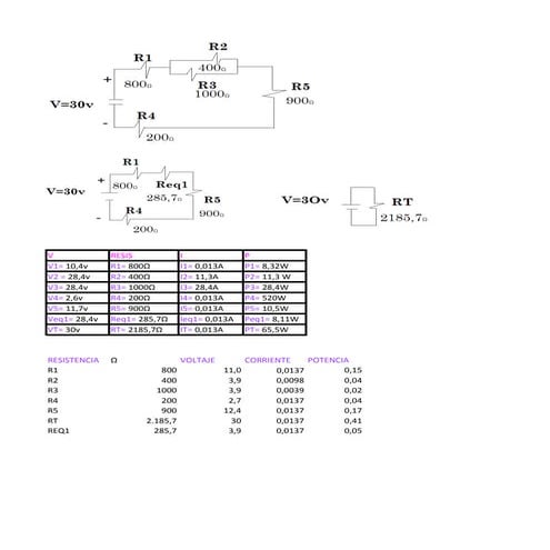 Circuitos mixtos con formulas