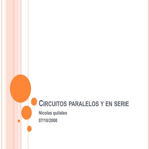 Circuitos paralelos y en serie