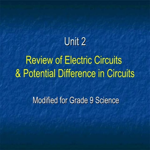 Grade 9, U2-L6-Circuits