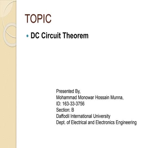 Circuit theorem