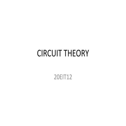 Circuit theory
