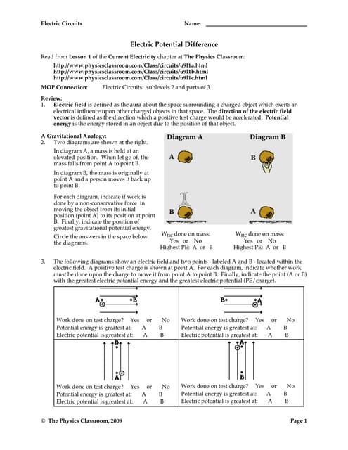 Circuit worksheets