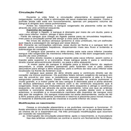 circulacaofetal, circulação fetal, cippt | PPT