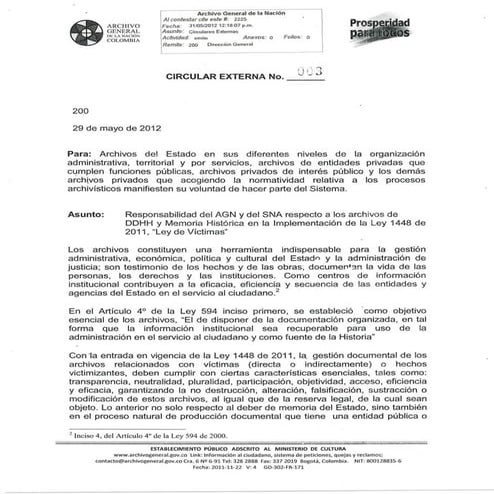 Circular 03 de 2011 | PDF
