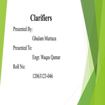 Circular clarifiers