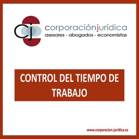 Circular control del tiempo de trabajo. 