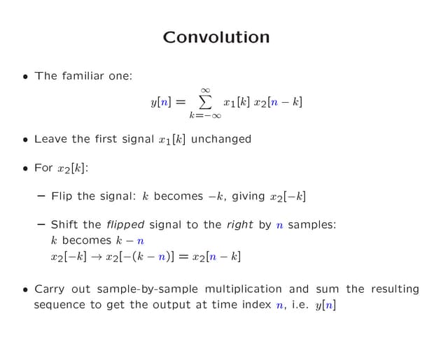 5. convolution and correlation of discrete time signals | PPTX