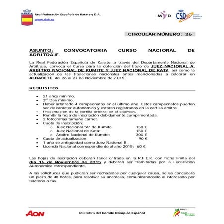 Circular curso arbitraje 2015