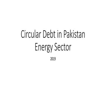 Circular Debt in Pakistan