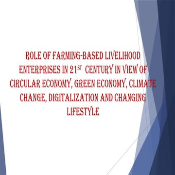 Circular Economy - Sustainable Flows in Agriculture | PDF