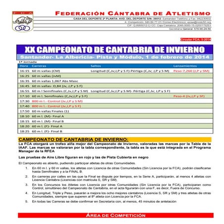 Regional de invierno FCA - Jornada 1