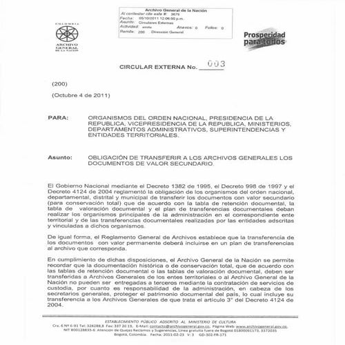 Circular 03 de 2011 | PDF