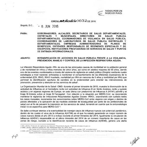 Circular externa 0032 de 2016 IRA