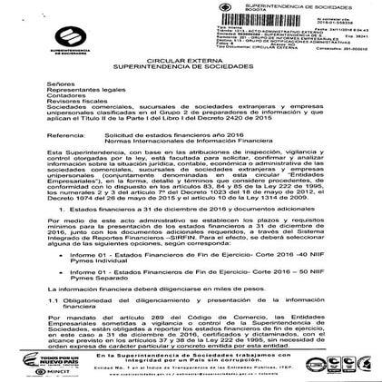 Circular externa 201 000010 grupo ii