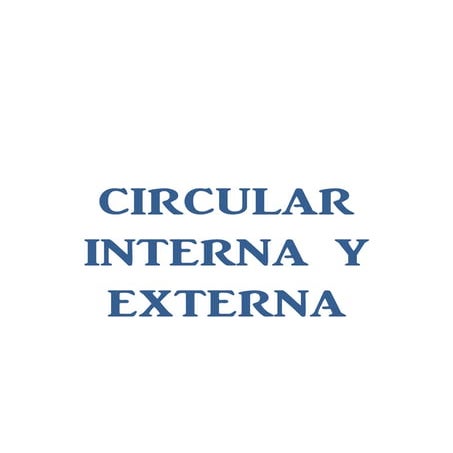 Circular interna y externa 
