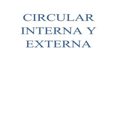 Circular interna y externa