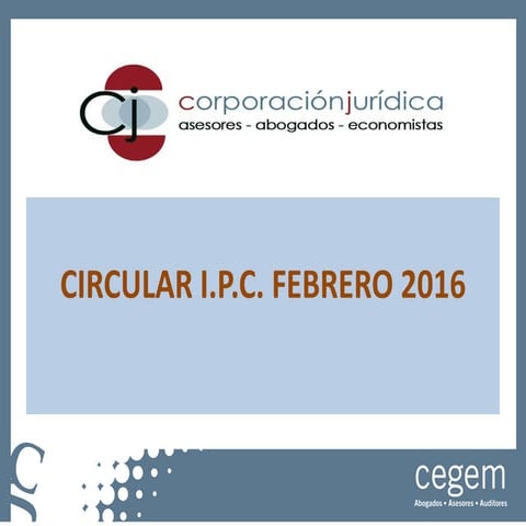 CIRCULAR IPC FEBRERO 2016