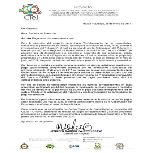 Circular Becarios Maestrías 2017