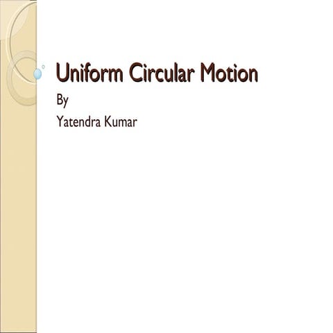 Circular Motion
