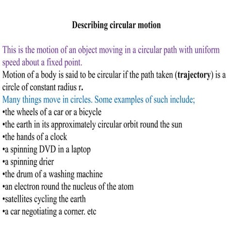 Circular motion