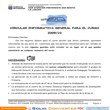 Circular Princ Curso 09 10