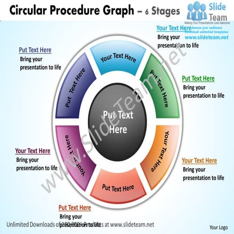 Circular flowchart 4 stages powerpoint templates 0712 | PDF