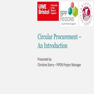Circular Procurement - An Introduction