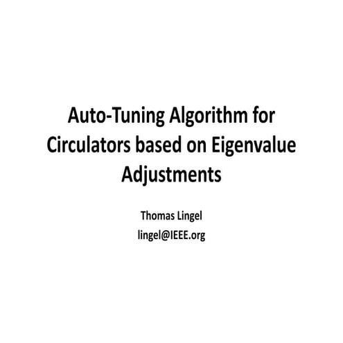 Circulator Autotuning 