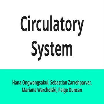 Circulatory System.pptx grade 5 quarter 2 | PPTX