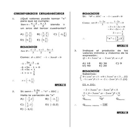 Circunferencia trigonométrica