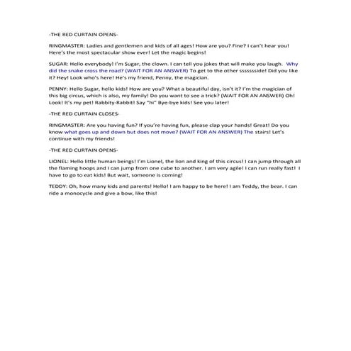 Script circus | DOCX
