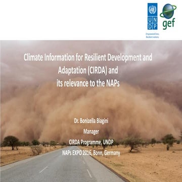 Climate Information for Resilient Development and Adaptation (CIRDA) and its ...