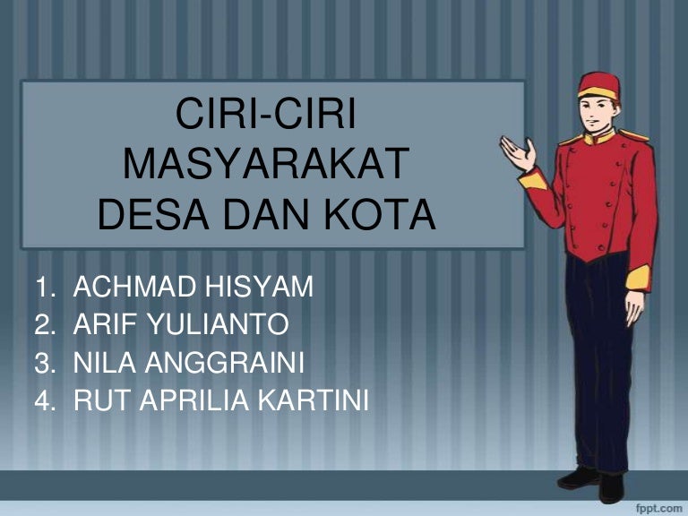 Ciri Ciri Masyarakat