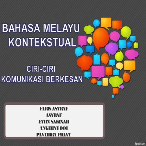 Ciri komunikasi berkesan