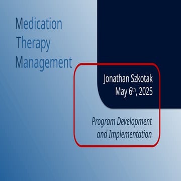 Medication Therapy Management | PPTX