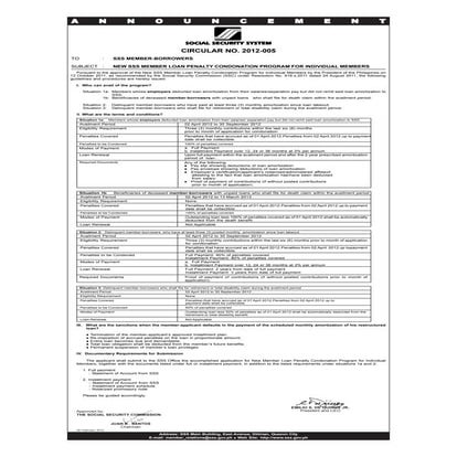 Circular No. 2012-005