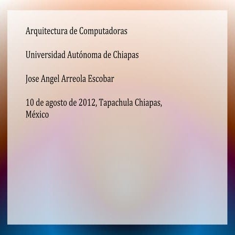 Arquitectura de Computadoras 