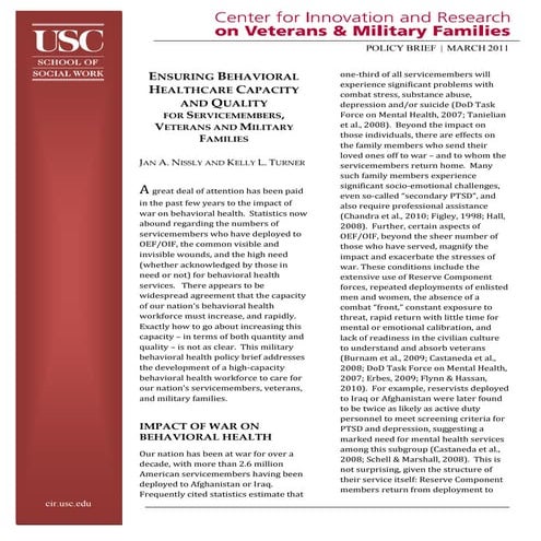 Cir Policy Brief   Ensuring Quality Workforce   March 2011 Final