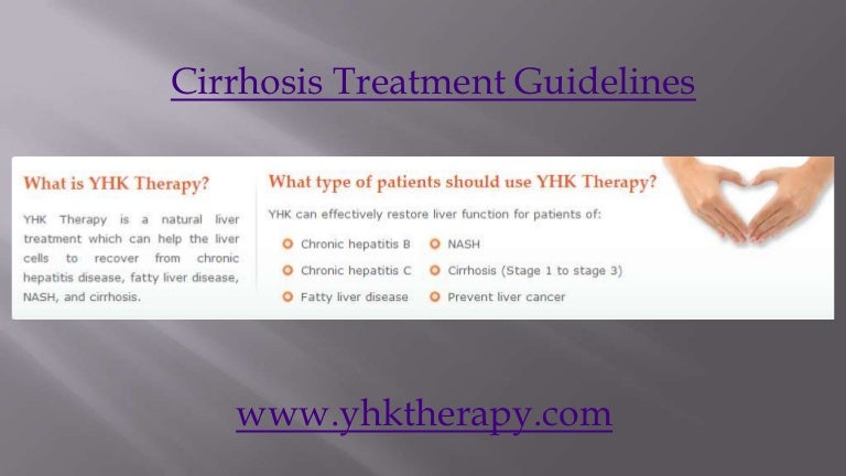 Cirrhosis treatment guidelines
