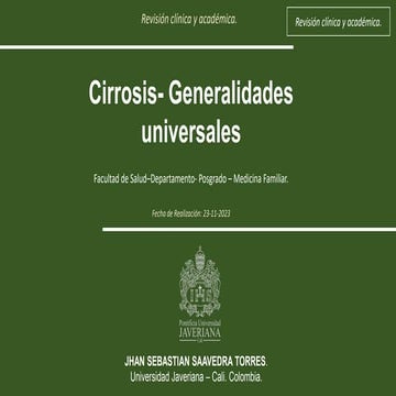 Cirrosis- Generalidades universales