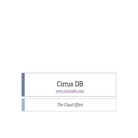 CirrusDB Cloud Effect