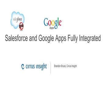 Salesforce and Gmail Fully Integrated (NJ Salesforce User Group Event)