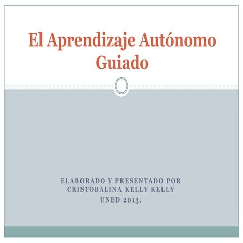 El Aprendizaje Autonomo