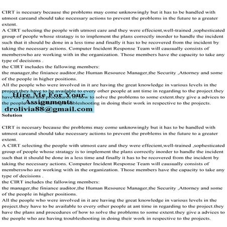 CIRT is necesary because the problems may come unknowingly but it ha.pdf