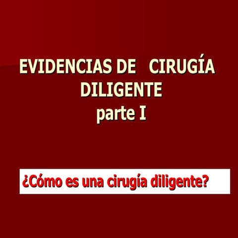 CirugíA Diligente I