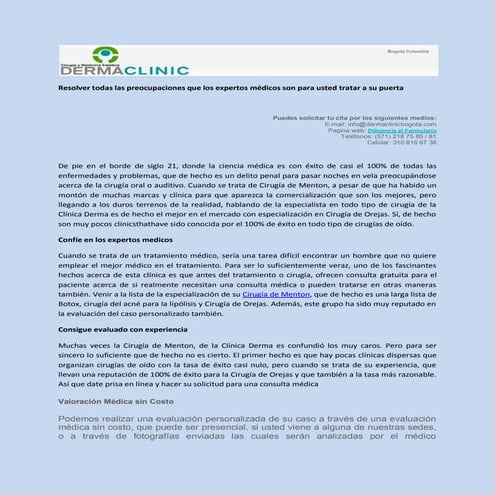 buscando mejor Cirugía de menton