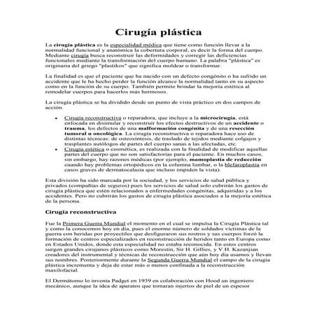 Cirugía plástica